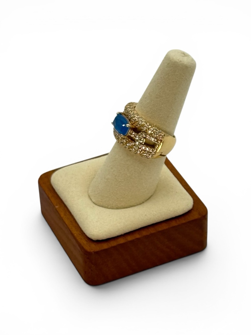 Bomb Party Resort Wear Ring “Glamorous Traveler” LB Blue Lace Agate Size 8